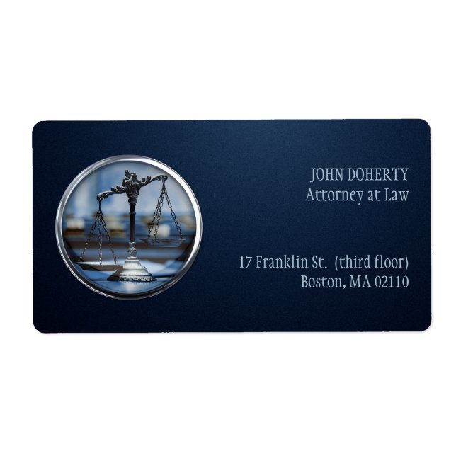 Etiqueta Escalas de Justiça | Direito (Frente)