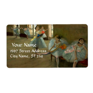 ETIQUETA ESCOLA DE DANÇA/DANÇADOR BALÉ BALLERINA EM AZUL