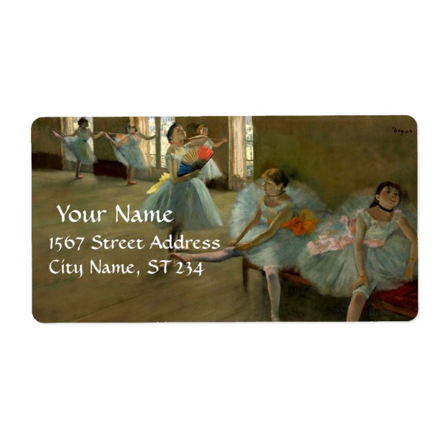 ETIQUETA ESCOLA DE DANÇA/DANÇADOR BALÉ BALLERINA EM AZUL (Frente)