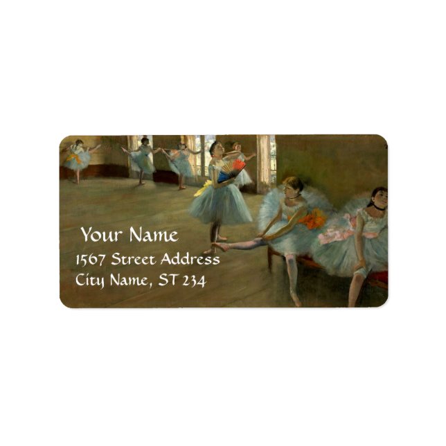 ETIQUETA ESCOLA DE DANÇA/DANÇADOR BALÉ BALLERINA EM AZUL (Frente)