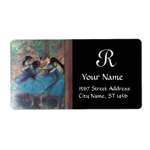 ETIQUETA ESCOLA DO MONOGRAMA DO DANÇARINO DE BALÉ DE