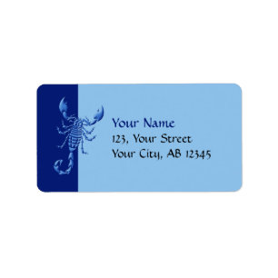 Etiqueta Escorpião Azul