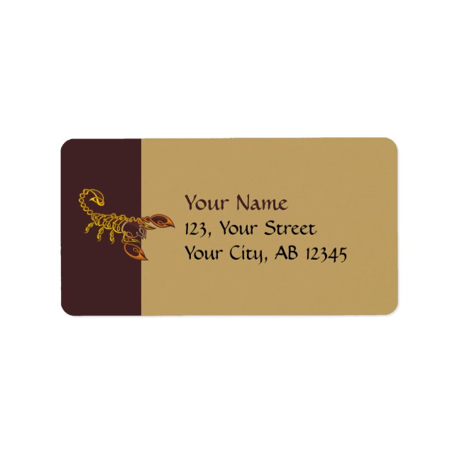 Etiqueta Escorpião Celta (Frente)