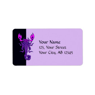 Etiqueta Escorpião Celta Roxo