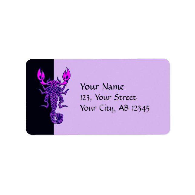 Etiqueta Escorpião Celta Roxo (Frente)