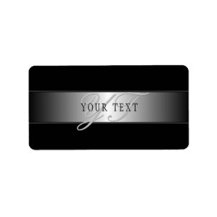 Etiqueta Escrevendo de Script Monograma Editável Elegante  