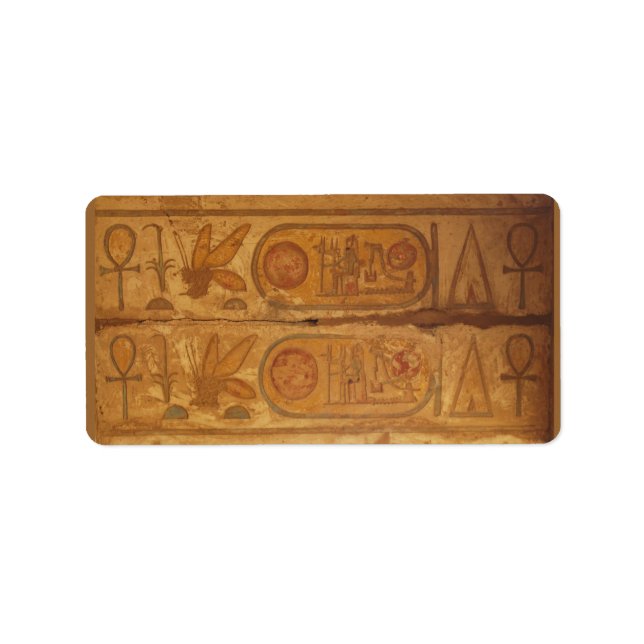 Etiqueta Escrevendo hieroglífico egípcio (Frente)