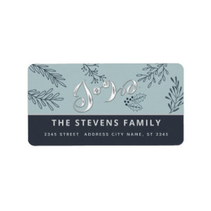 Etiqueta Escrita elegante moderna alegria botânica clássica