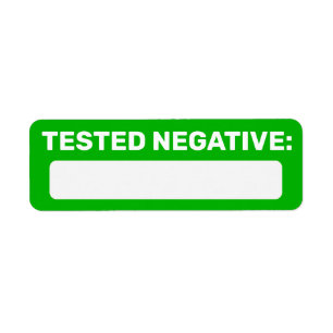 Etiqueta Escrita Negativa De Covid No Rótulo