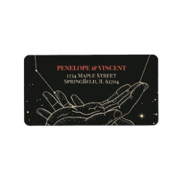 Etiqueta Escrito no casamento das estrelas