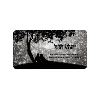 Etiqueta Escrito no rótulo de endereço Stars