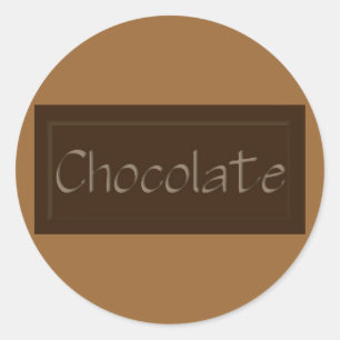 Etiqueta escura do chocolate