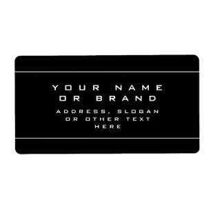 Etiqueta Escuro e Branco com aparência única