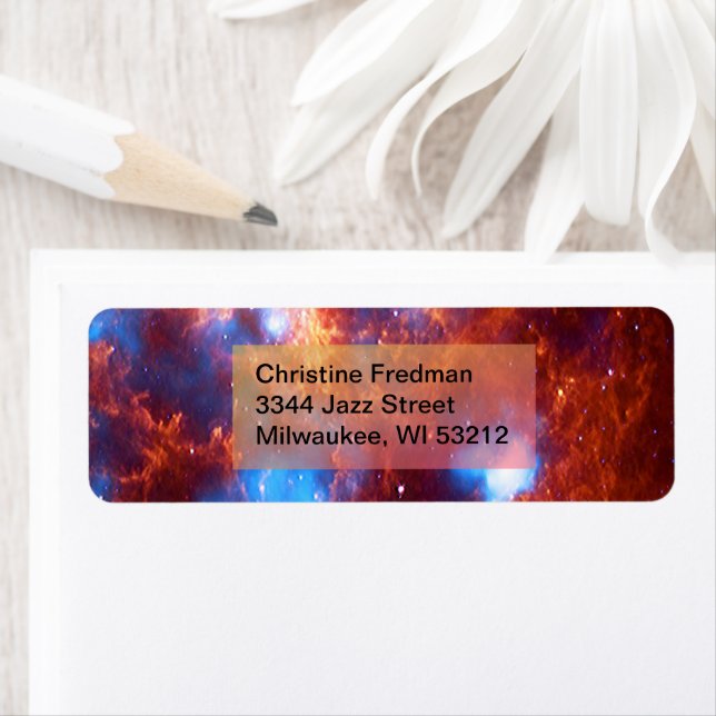 Etiqueta Espaço da Nebulosa Tarantula Galaxy Blue Brown End (Insitu)