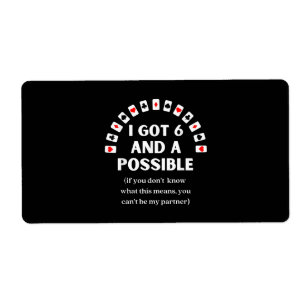 Etiqueta Espadas Engraçadas Tenho Seis E Um Possível Cartão