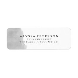 Etiqueta Espalhamento de Cor de Água da Cinza Moderna Minim