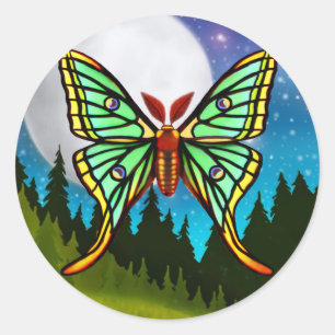 Etiqueta espanhola da traça da lua