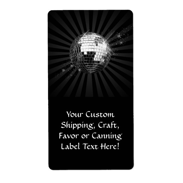 Etiqueta Espelhamento de Disco em Preto (Frente)