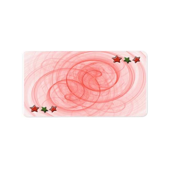 Etiqueta Espirais e Estrelas de Natal (Frente)