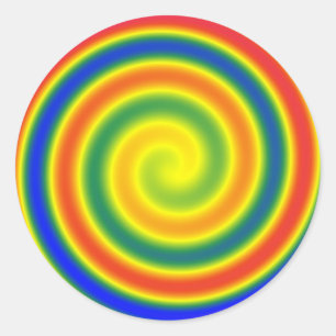 Etiqueta espiral arco-íris (x20)