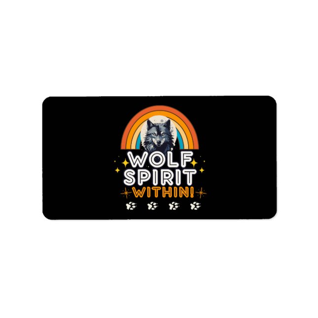 Etiqueta Espírito de Lobo Interior (Frente)