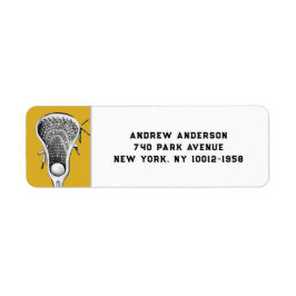 Etiqueta Esportes de Lacrosse Dourado