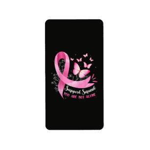 Etiqueta Esquadrão de Apoio ao Câncer de Mama Você Não Está
