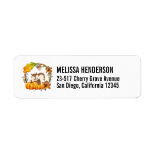 Etiqueta Esquilo na parede floral