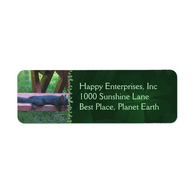 Etiqueta Esquilo Preto (Frente)