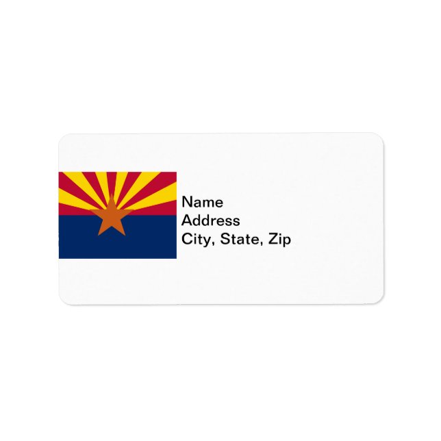 Etiqueta Estado de bandeira da Arizona (Frente)