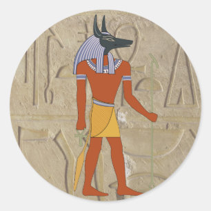 Etiqueta estando de Anubis