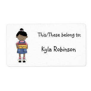 Etiqueta Este/Estes pertencem a:-Personalizar Item+Nome