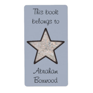 Etiqueta Este livro pertence à estrela conhecida feita sob