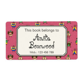 Etiqueta Este Livro Pertence A Pessoas Personalizadas Com O