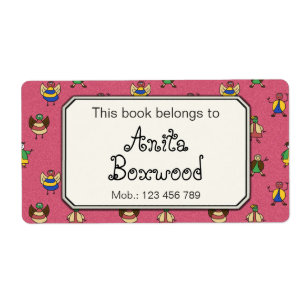 Etiqueta Este Livro Pertence A Pessoas Personalizadas Com O