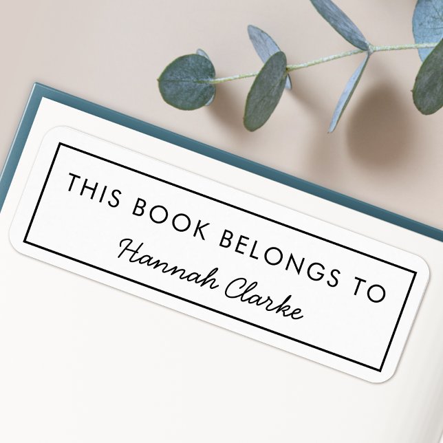 Etiqueta Este Livro Pertence A | Rótulo do Livreto de Nome  (Criador carregado)