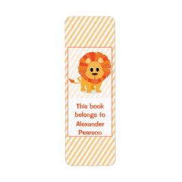 Etiqueta Este Livro Pertence Ao Bobo Lion Bookplate Sticker