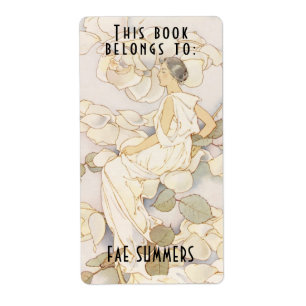 Etiqueta Este livro pertence ao Bookplate do vintage