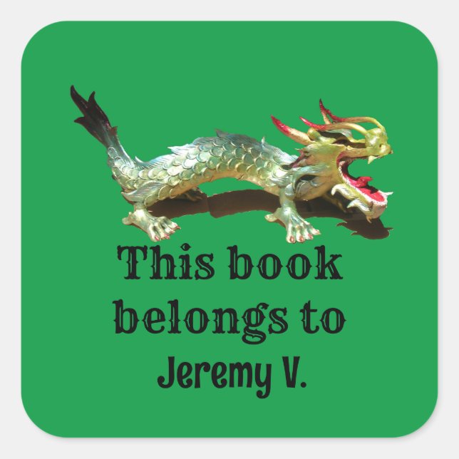 Etiqueta - Este Livro Pertence ao Dragão (Frente)