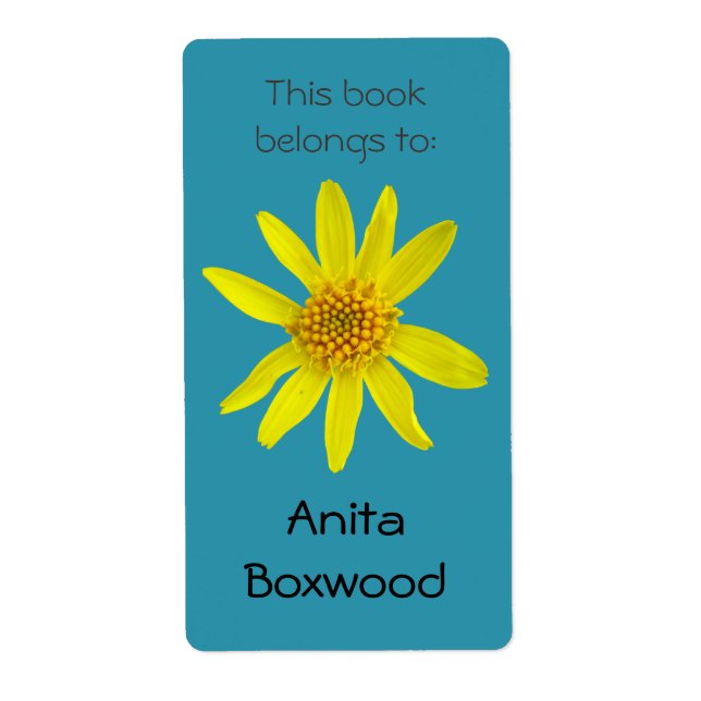 Etiqueta Este Livro Pertence Ao Nome Personalizado Flor Ama (Frente)