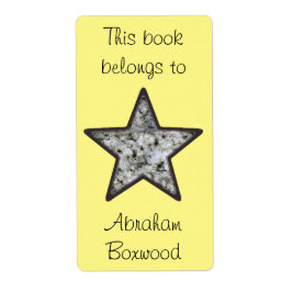 Etiqueta Este Livro Pertence Ao Nome Personalizado Rock Tex