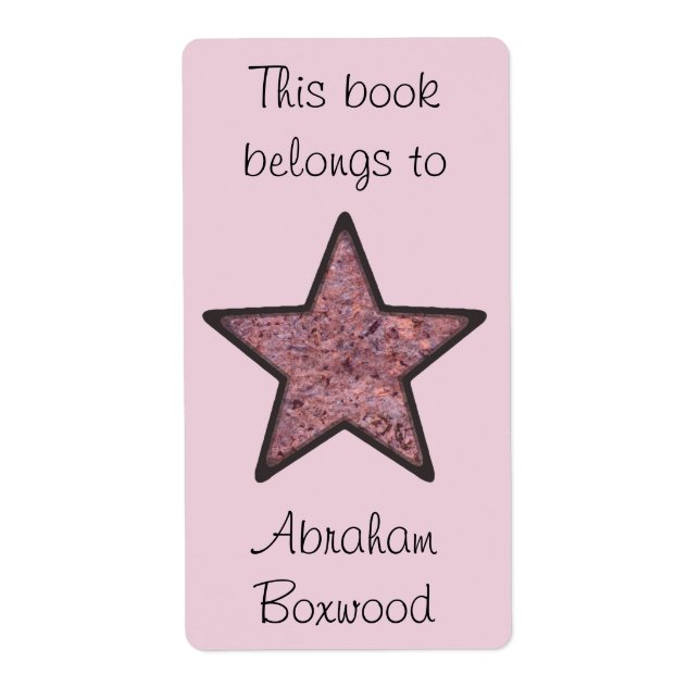 Etiqueta Este Livro Pertence Ao Nome Personalizado Rock Tex (Frente)