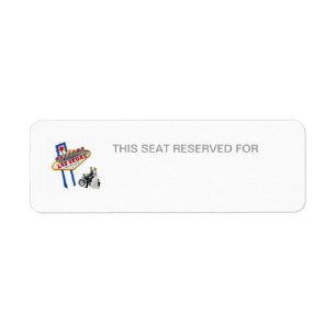 Etiqueta ESTE SEAT RESERVADO PARA LAS VEGAS que WEDDING a