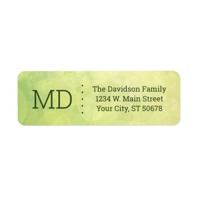 Etiqueta Estilo de abstrato Bokeh (Frente)