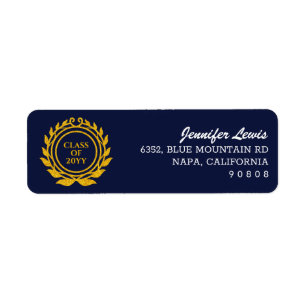 Etiqueta Estilo de Emblema de Texto Personalizado Endereço