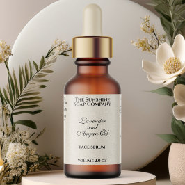 Etiqueta Estilo de Papel Linn bege Cosméticos Garrafa