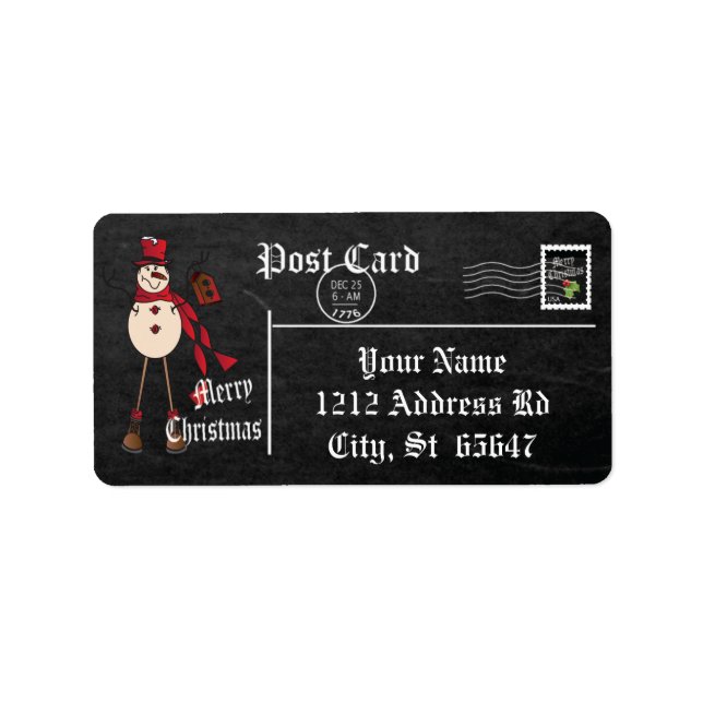 Etiqueta Estilo de Quadro de Alcalços Snowan (Frente)