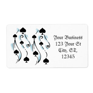 Etiqueta Estilo de Tatuagem de Espadas Negras Estilo Thunde