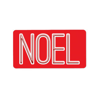 Etiqueta Estilo de Tubo de Natal