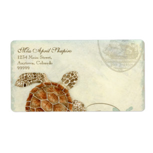 Etiqueta Estilo litoral moderno dos redemoinhos da praia do